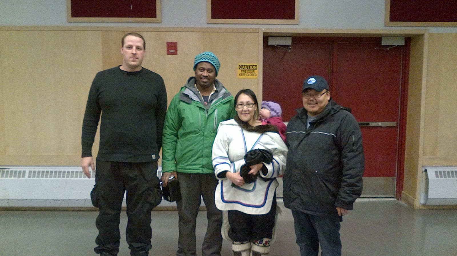 From Left to Right, David Bins, Sulayman Suno, Lena Koonoo, and Michael Peterloosie